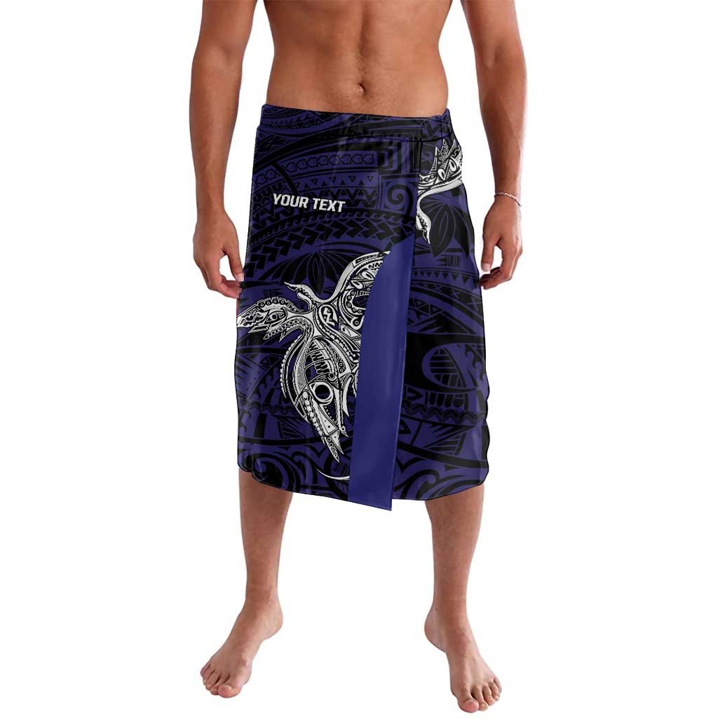 Personalised PNG Bougainville Lavalava Bird of Paradise Tattoo Flag Motif LT9 Blue - Polynesian Pride