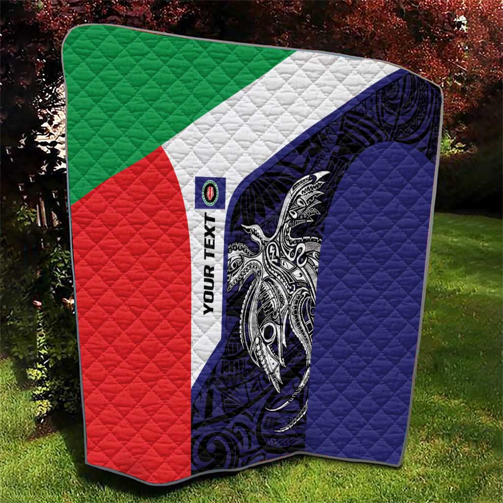 Personalised PNG Bougainville Quilt Bird of Paradise Tattoo Flag Motif LT9 - Polynesian Pride