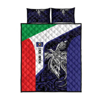 Personalised PNG Bougainville Quilt Bed Set Bird of Paradise Tattoo Flag Motif LT9 - Polynesian Pride