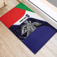Personalised PNG Bougainville Rubber Doormat Bird of Paradise Tattoo Flag Motif LT9 - Polynesian Pride