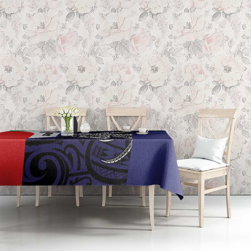 Personalised PNG Bougainville Tablecloth Bird of Paradise Tattoo Flag Motif LT9 - Polynesian Pride