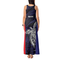 Personalised PNG Bougainville Tank Maxi Dress Bird of Paradise Tattoo Flag Motif LT9 - Polynesian Pride