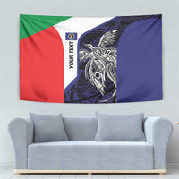 Personalised PNG Bougainville Tapestry Bird of Paradise Tattoo Flag Motif LT9 - Polynesian Pride