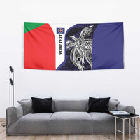 Personalised PNG Bougainville Tapestry Bird of Paradise Tattoo Flag Motif LT9 - Polynesian Pride