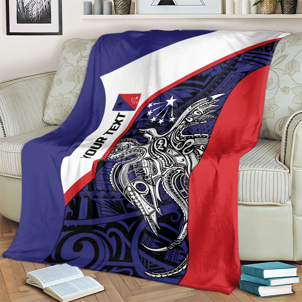 Personalised PNG Central Province Blanket Bird of Paradise Tattoo Flag Motif LT9 - Polynesian Pride