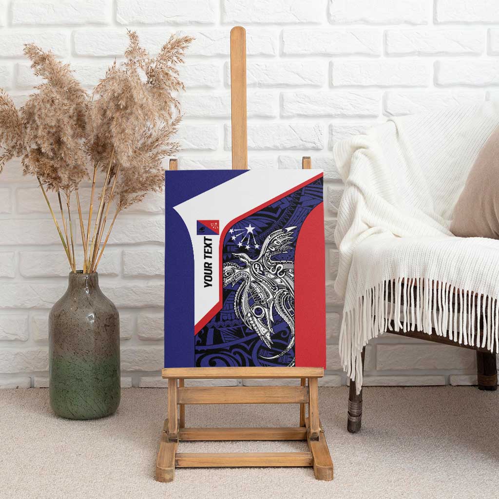 Personalised PNG Central Province Canvas Wall Art Bird of Paradise Tattoo Flag Motif LT9 - Polynesian Pride