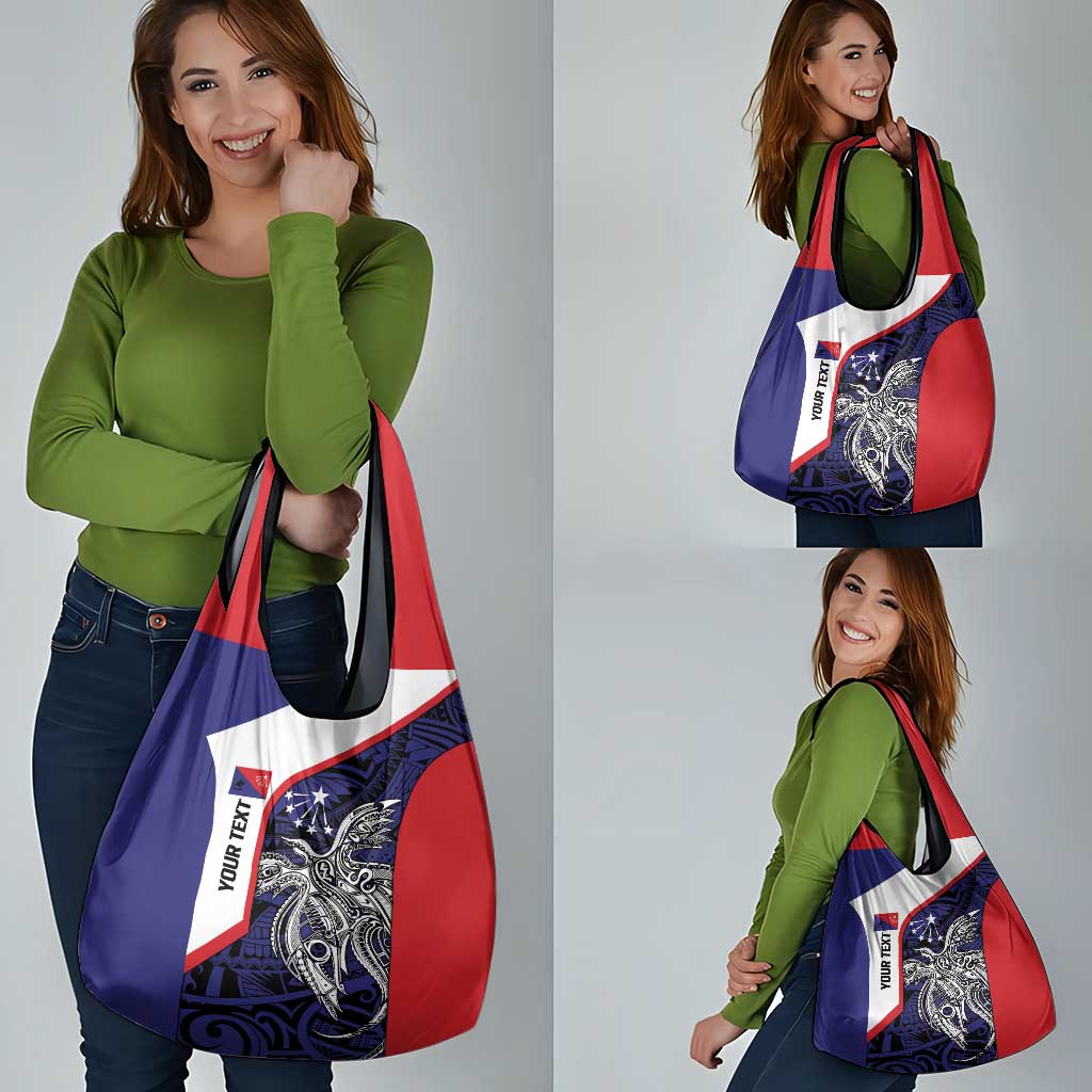Personalised PNG Central Province Grocery Bag Bird of Paradise Tattoo Flag Motif LT9 - Polynesian Pride