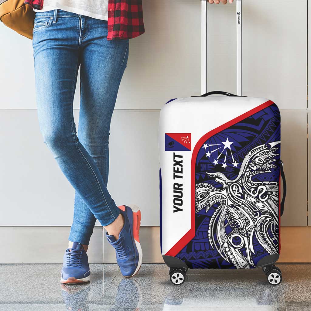 Personalised PNG Central Province Luggage Cover Bird of Paradise Tattoo Flag Motif LT9 - Polynesian Pride