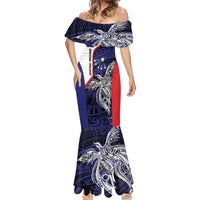 Personalised PNG Central Province Mermaid Dress Bird of Paradise Tattoo Flag Motif LT9 - Polynesian Pride