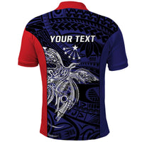 Personalised PNG Central Province Polo Shirt Bird of Paradise Tattoo Flag Motif LT9 - Polynesian Pride