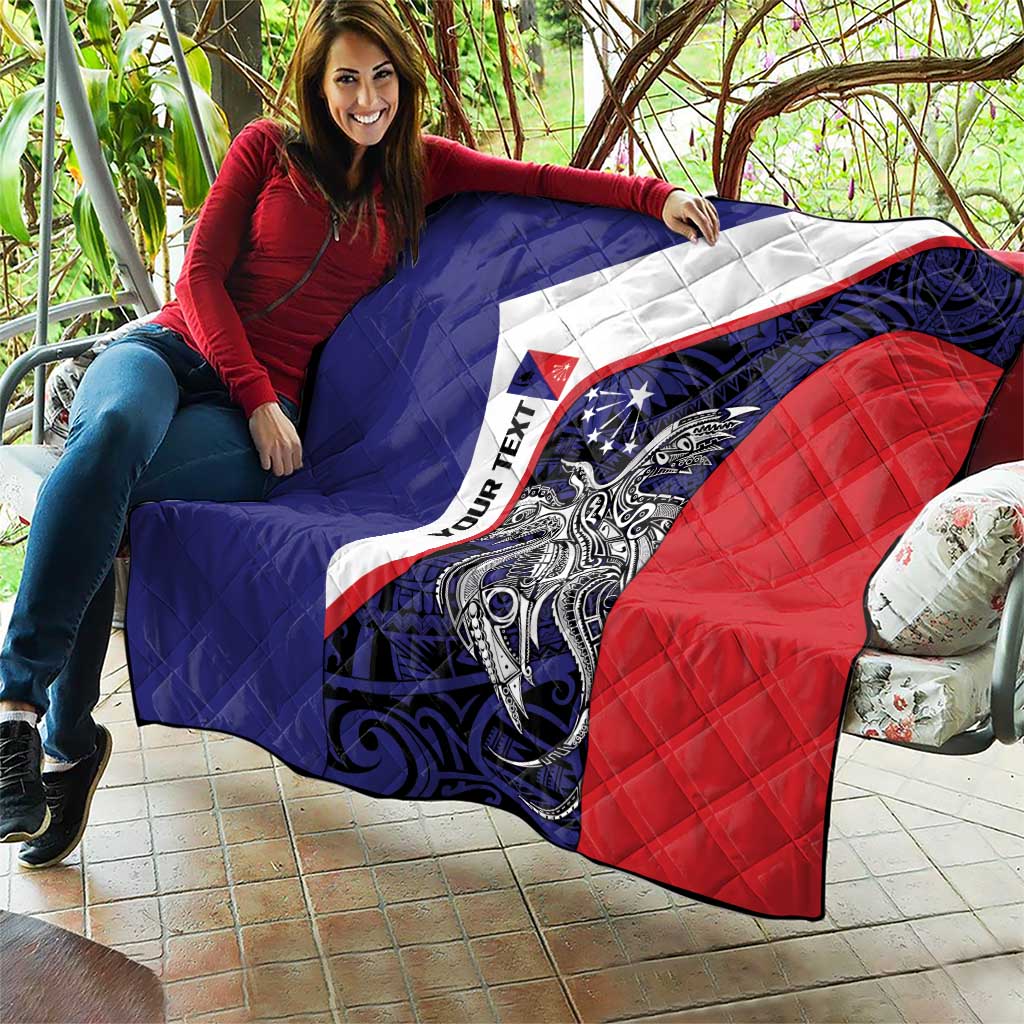 Personalised PNG Central Province Quilt Bird of Paradise Tattoo Flag Motif LT9 - Polynesian Pride