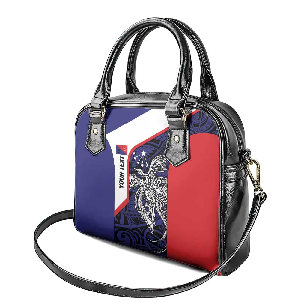Personalised PNG Central Province Shoulder Handbag Bird of Paradise Tattoo Flag Motif LT9 - Polynesian Pride