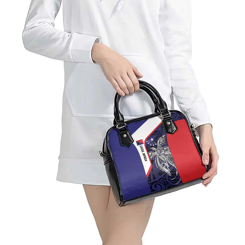 Personalised PNG Central Province Shoulder Handbag Bird of Paradise Tattoo Flag Motif LT9 - Polynesian Pride