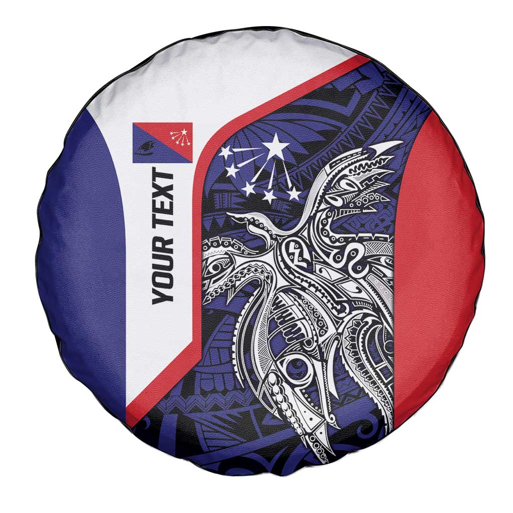 Personalised PNG Central Province Spare Tire Cover Bird of Paradise Tattoo Flag Motif LT9 - Polynesian Pride