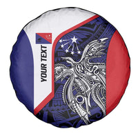 Personalised PNG Central Province Spare Tire Cover Bird of Paradise Tattoo Flag Motif LT9 - Polynesian Pride