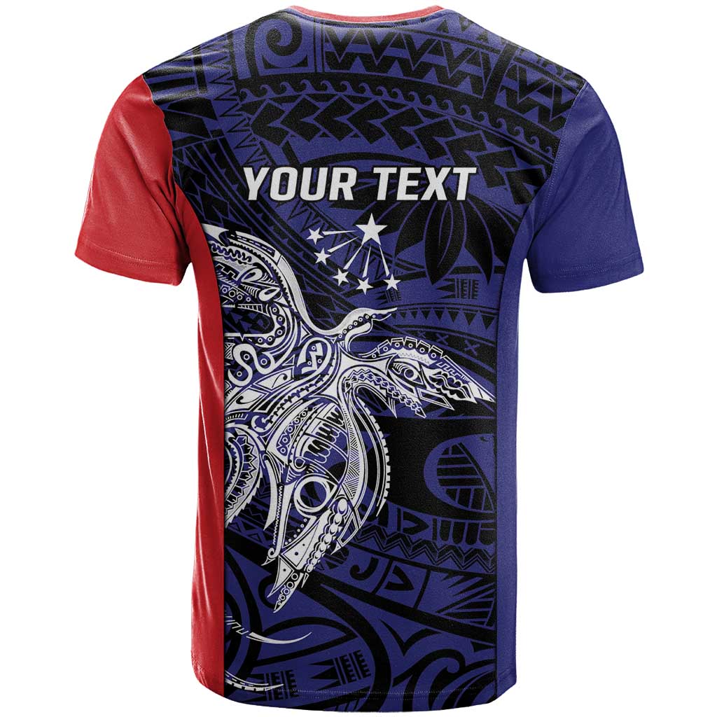 Personalised PNG Central Province T Shirt Bird of Paradise Tattoo Flag Motif LT9 - Polynesian Pride