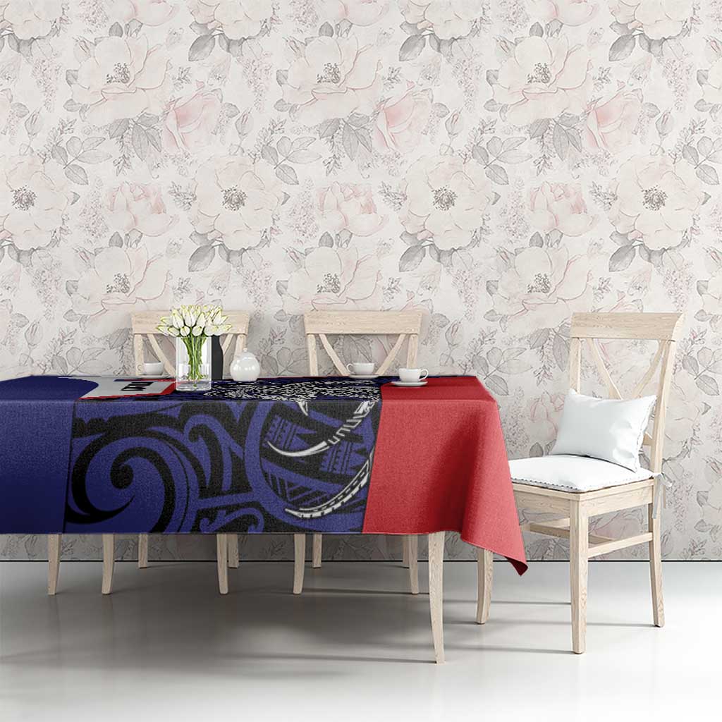 Personalised PNG Central Province Tablecloth Bird of Paradise Tattoo Flag Motif - Polynesian Pride