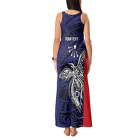 Personalised PNG Central Province Tank Maxi Dress Bird of Paradise Tattoo Flag Motif LT9 - Polynesian Pride