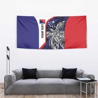 Personalised PNG Central Province Tapestry Bird of Paradise Tattoo Flag Motif LT9 - Polynesian Pride