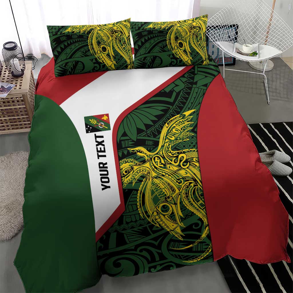 Personalised PNG Chimbu Province Bedding Set Bird of Paradise Tattoo Flag Motif LT9 - Polynesian Pride