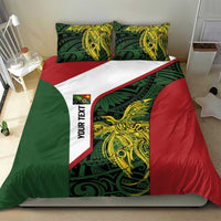 Personalised PNG Chimbu Province Bedding Set Bird of Paradise Tattoo Flag Motif LT9 - Polynesian Pride