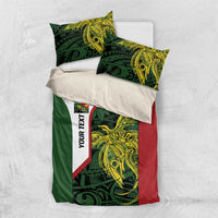 Personalised PNG Chimbu Province Bedding Set Bird of Paradise Tattoo Flag Motif LT9 US Twin 172cm x 218cm Red - Polynesian Pride