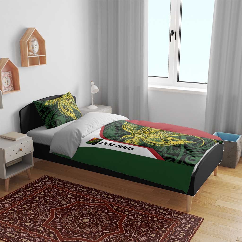 Personalised PNG Chimbu Province Bedding Set Bird of Paradise Tattoo Flag Motif LT9 - Polynesian Pride