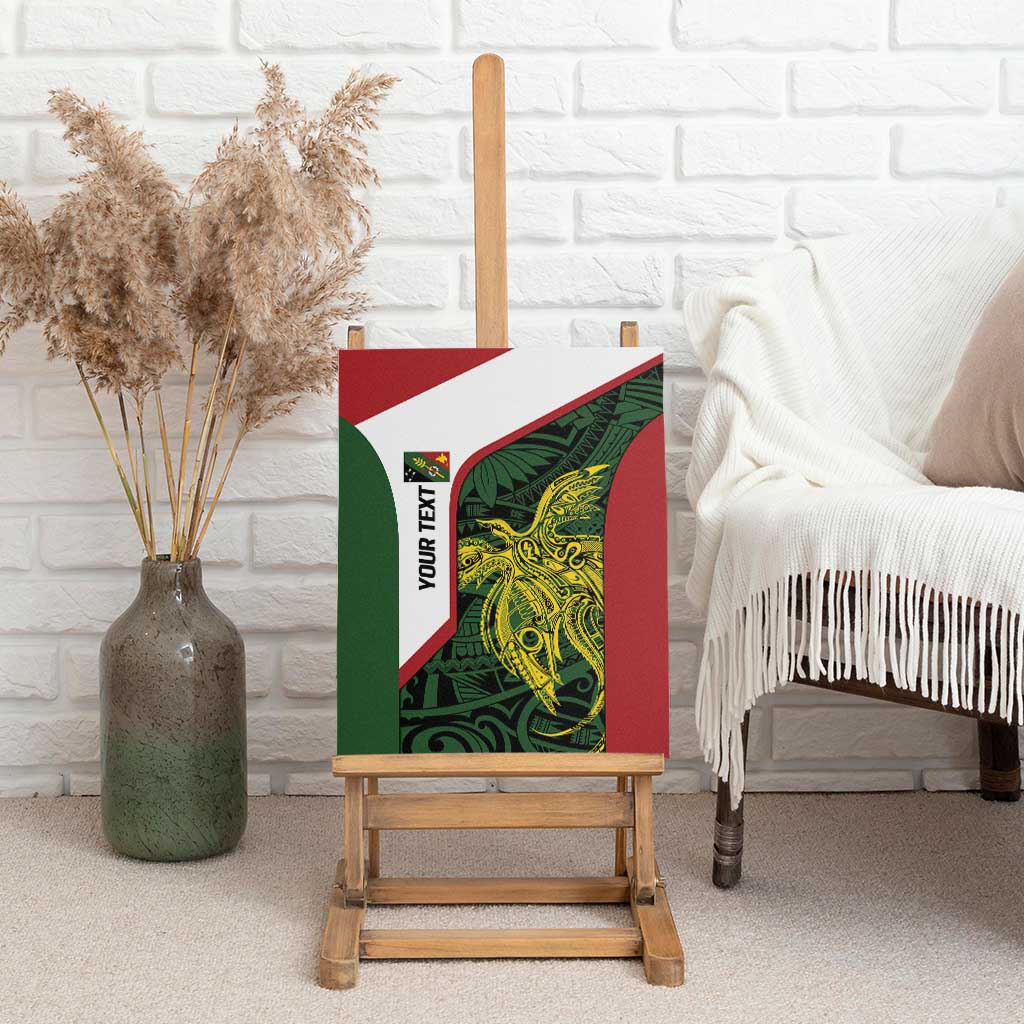 Personalised PNG Chimbu Province Canvas Wall Art Bird of Paradise Tattoo Flag Motif LT9 - Polynesian Pride