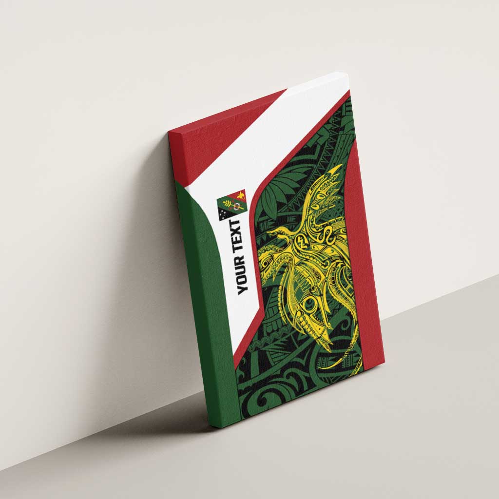 Personalised PNG Chimbu Province Canvas Wall Art Bird of Paradise Tattoo Flag Motif LT9 - Polynesian Pride
