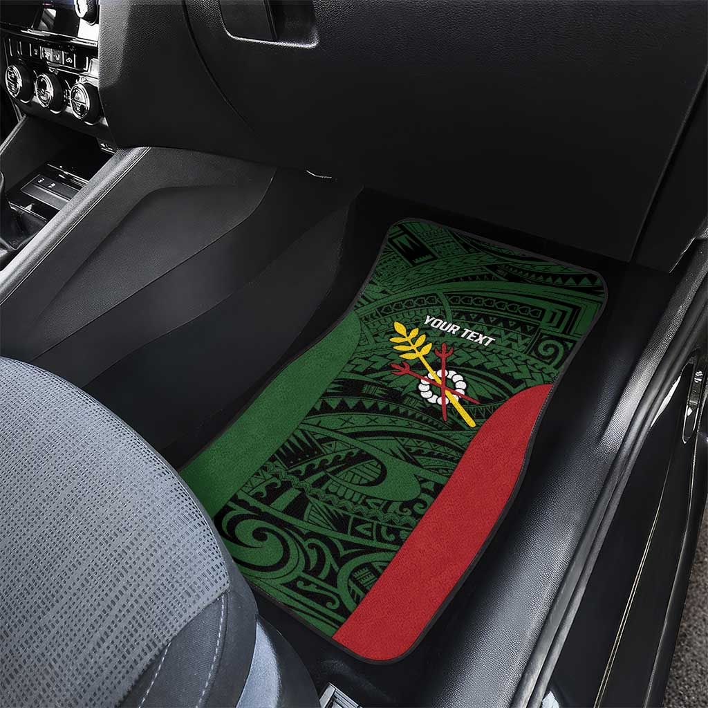 Personalised PNG Chimbu Province Car Mats Bird of Paradise Tattoo Flag Motif LT9 - Polynesian Pride