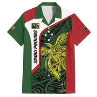 Personalised PNG Chimbu Province Family Matching Short Sleeve Bodycon Dress and Hawaiian Shirt Bird of Paradise Tattoo Flag Motif LT9 Dad's Shirt - Short Sleeve Red - Polynesian Pride