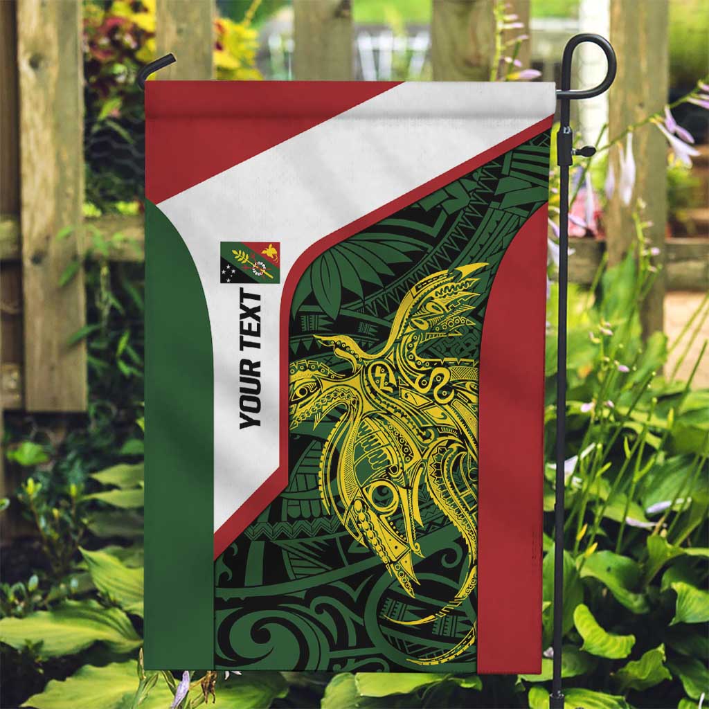 Personalised PNG Chimbu Province Garden Flag Bird of Paradise Tattoo Flag Motif LT9 Garden Flag Red - Polynesian Pride