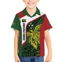 Personalised PNG Chimbu Province Hawaiian Shirt Bird of Paradise Tattoo Flag Motif LT9 - Polynesian Pride