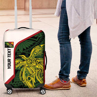 Personalised PNG Chimbu Province Luggage Cover Bird of Paradise Tattoo Flag Motif LT9 Red - Polynesian Pride