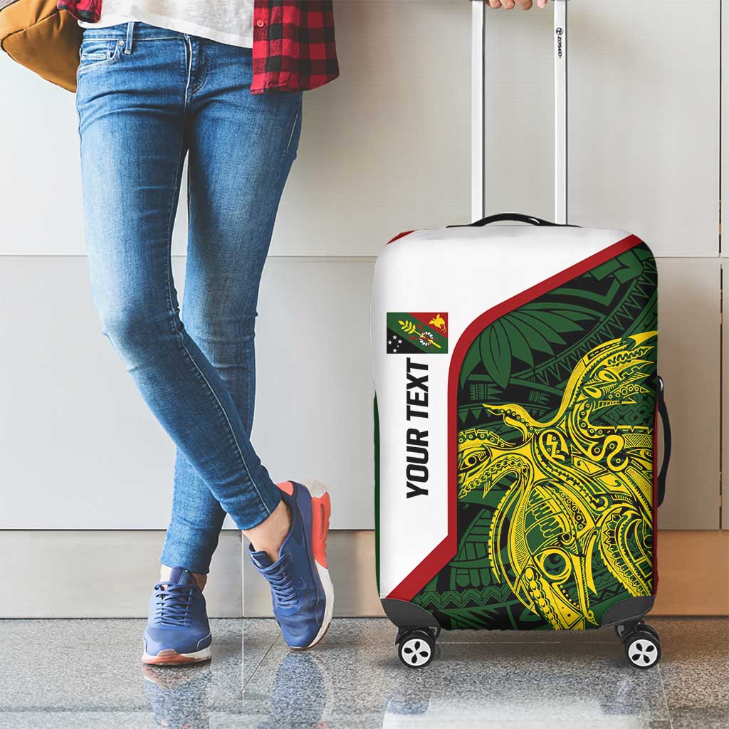 Personalised PNG Chimbu Province Luggage Cover Bird of Paradise Tattoo Flag Motif LT9 - Polynesian Pride