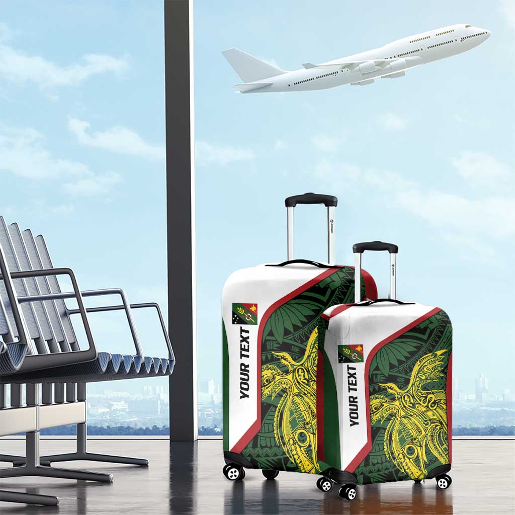 Personalised PNG Chimbu Province Luggage Cover Bird of Paradise Tattoo Flag Motif LT9 - Polynesian Pride