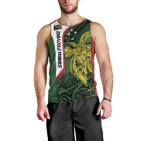 Personalised PNG Chimbu Province Men Tank Top Bird of Paradise Tattoo Flag Motif LT9 - Polynesian Pride