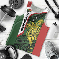 Personalised PNG Chimbu Province Men Tank Top Bird of Paradise Tattoo Flag Motif LT9 - Polynesian Pride