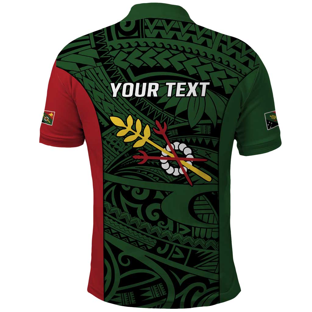 Personalised PNG Chimbu Province Polo Shirt Bird of Paradise Tattoo Flag Motif LT9 - Polynesian Pride