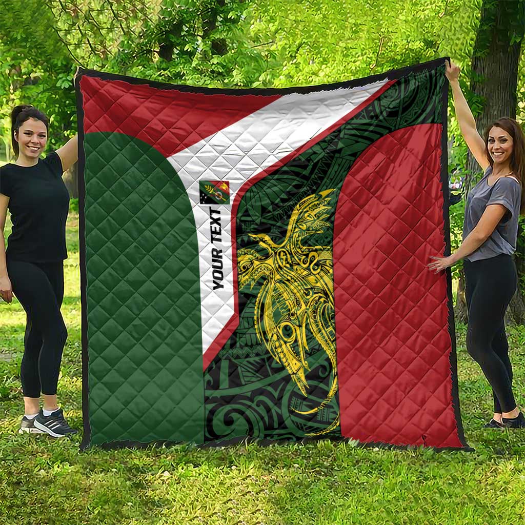 Personalised PNG Chimbu Province Quilt Bird of Paradise Tattoo Flag Motif LT9 - Polynesian Pride