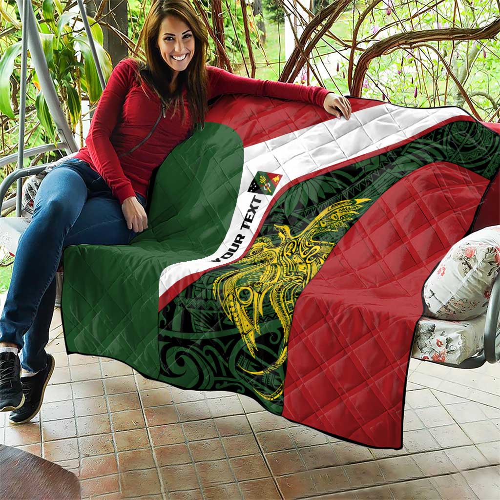 Personalised PNG Chimbu Province Quilt Bird of Paradise Tattoo Flag Motif LT9 - Polynesian Pride