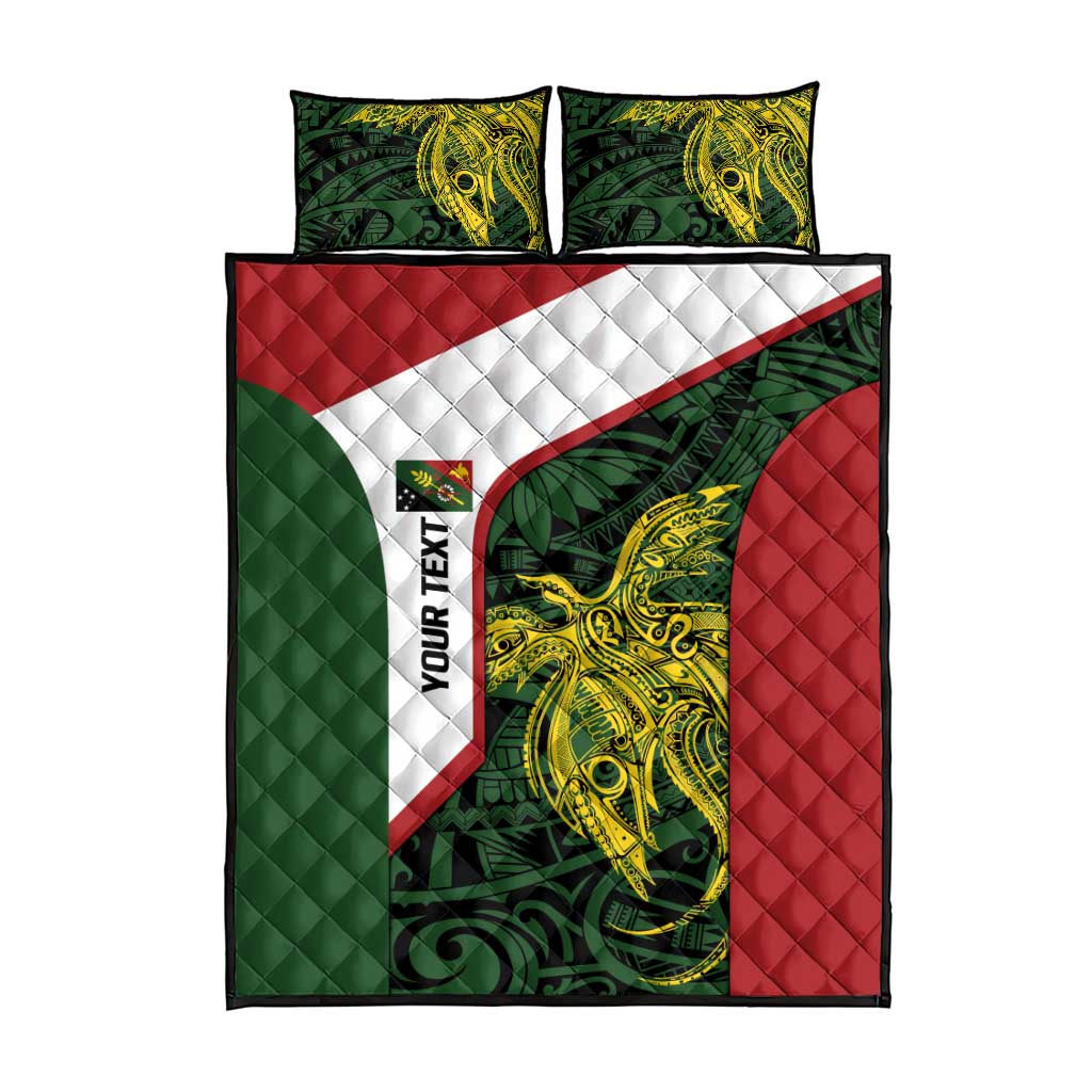 Personalised PNG Chimbu Province Quilt Bed Set Bird of Paradise Tattoo Flag Motif LT9 - Polynesian Pride