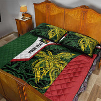 Personalised PNG Chimbu Province Quilt Bed Set Bird of Paradise Tattoo Flag Motif LT9 - Polynesian Pride