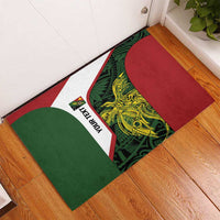 Personalised PNG Chimbu Province Rubber Doormat Bird of Paradise Tattoo Flag Motif LT9 - Polynesian Pride