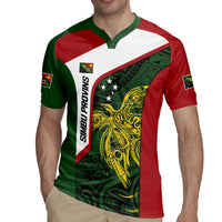 Personalised PNG Chimbu Province Rugby Jersey Bird of Paradise Tattoo Flag Motif LT9 - Polynesian Pride