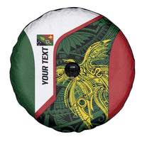 Personalised PNG Chimbu Province Spare Tire Cover Bird of Paradise Tattoo Flag Motif LT9 - Polynesian Pride