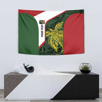Personalised PNG Chimbu Province Tapestry Bird of Paradise Tattoo Flag Motif LT9 - Polynesian Pride
