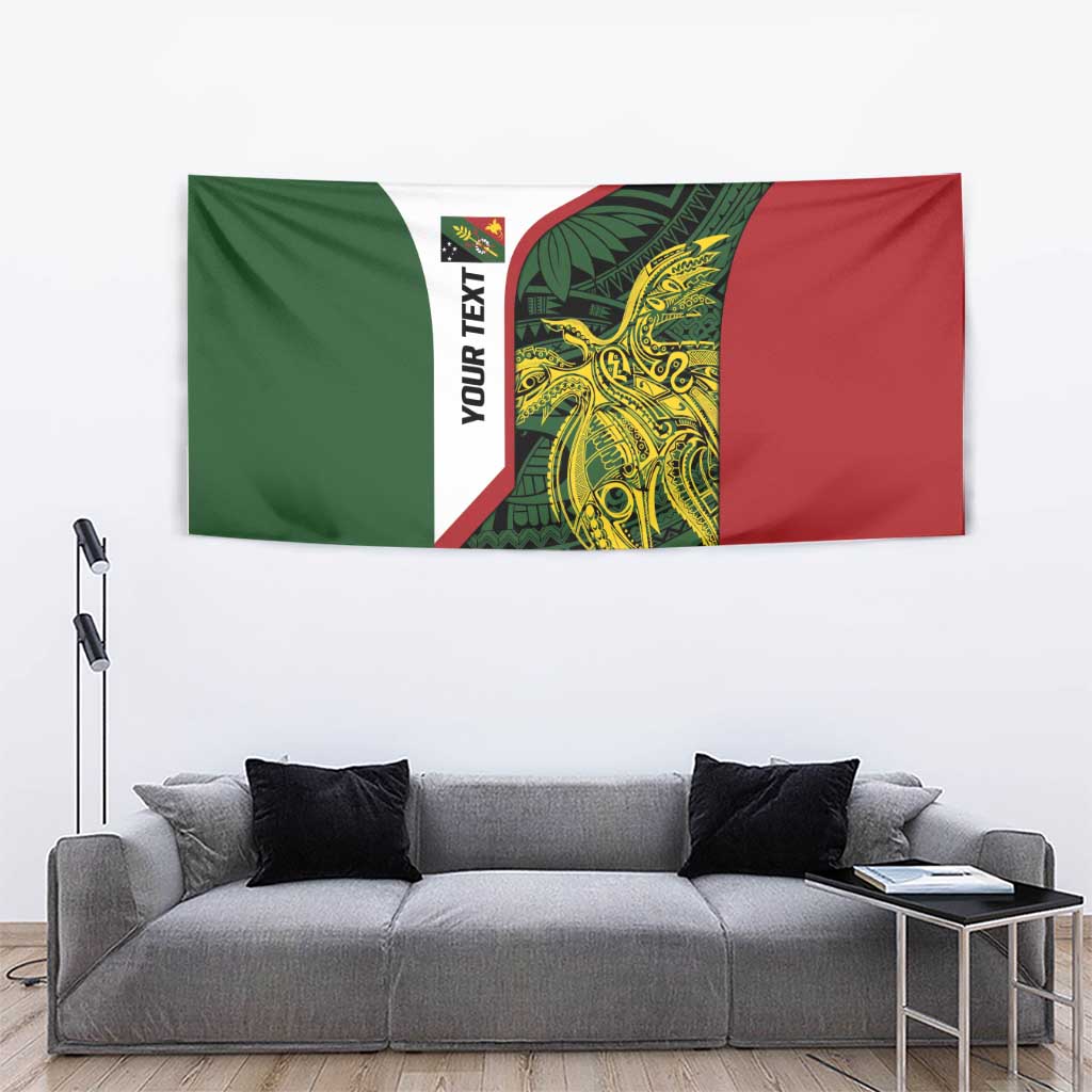 Personalised PNG Chimbu Province Tapestry Bird of Paradise Tattoo Flag Motif LT9 - Polynesian Pride