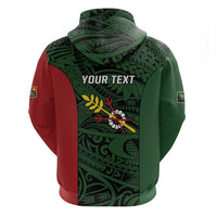Personalised PNG Chimbu Province Zip Hoodie Bird of Paradise Tattoo Flag Motif LT9 - Polynesian Pride