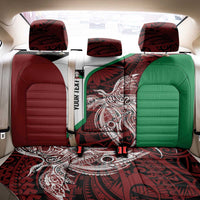 Personalised PNG East New Britain Province Back Car Seat Cover Bird of Paradise Tattoo Flag Motif LT9 - Polynesian Pride